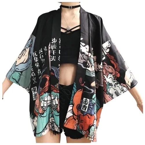 Кимоно женское в японском стиле, кардиган для косплея, жакет-рубашка в японском стиле