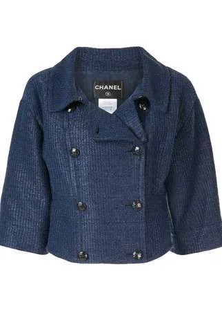 Chanel Pre-Owned двубортный укороченный пиджак