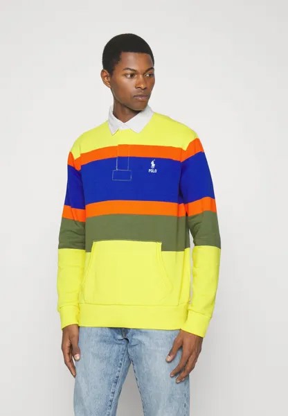 Толстовка Polo Ralph Lauren Striped Fleece Rugby Sweatshirt, lemon crush
