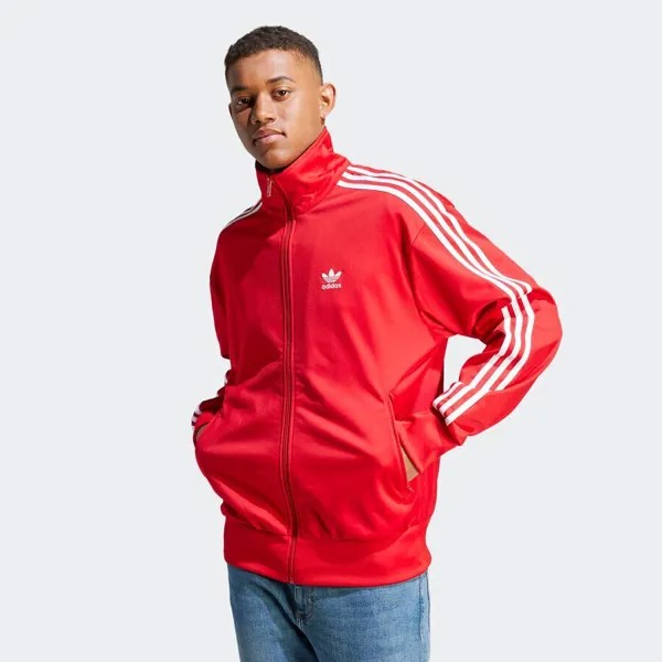 Спортивная куртка adicolor Firebird adidas Originals, цвет better scarlet/white
