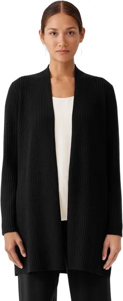 Свитер Long Cardigan Eileen Fisher, черный