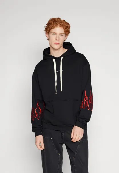 Толстовка HOODIE WITH FLAMES Vision of Super, цвет black/red