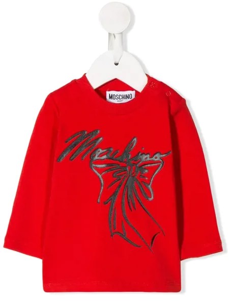 Moschino Kids толстовка с принтом и логотипом