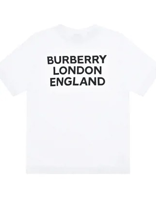 Белая футболка с логотипом Burberry детская