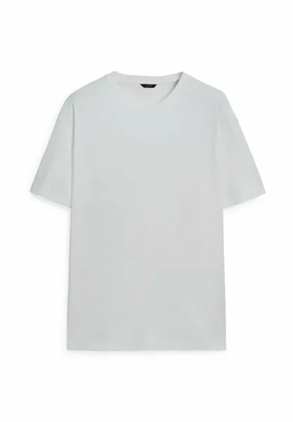 Базовая футболка Crew Neck With Drop Shoulder Massimo Dutti, белый