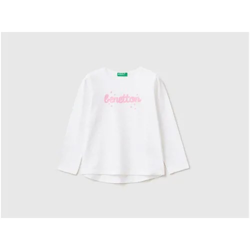 Лонгслив UNITED COLORS OF BENETTON, хлопок, размер 110 (XS), голубой
