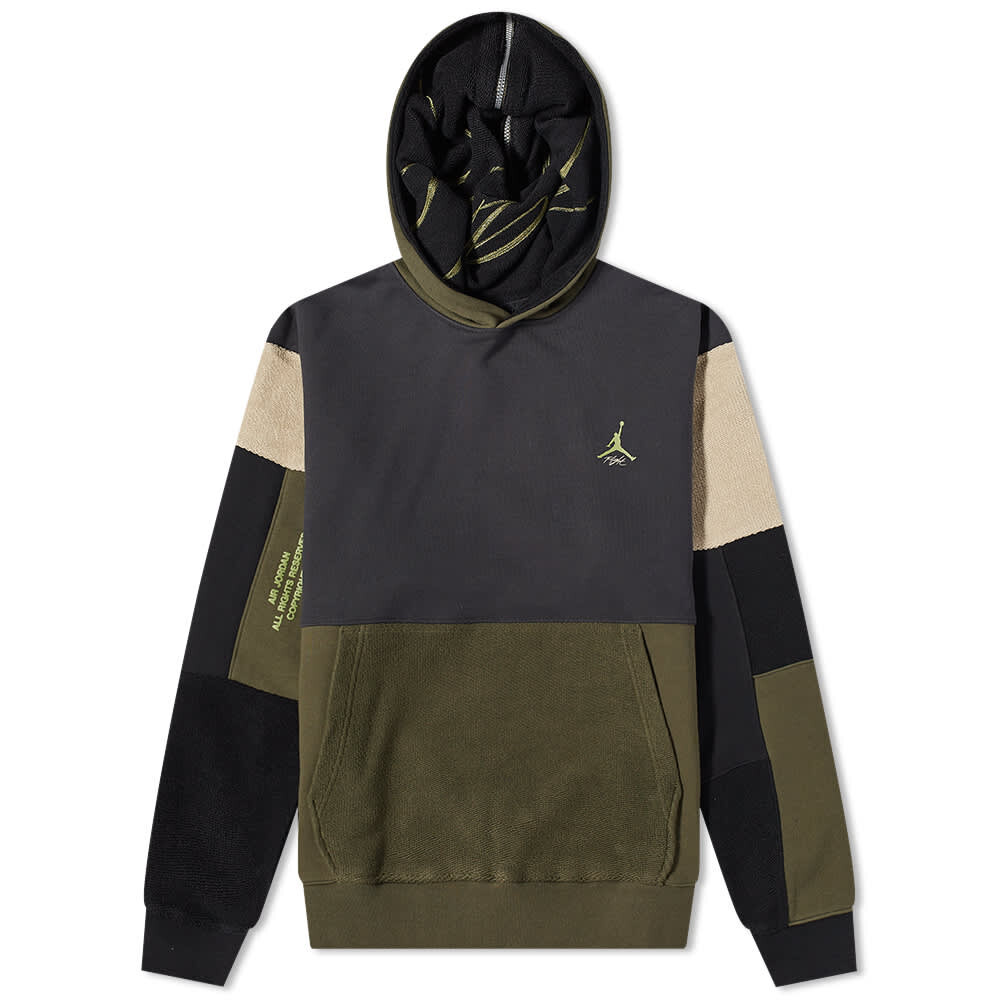 Толстовка Air Jordan Flight Heritage Popover Fleece, зелено-серый