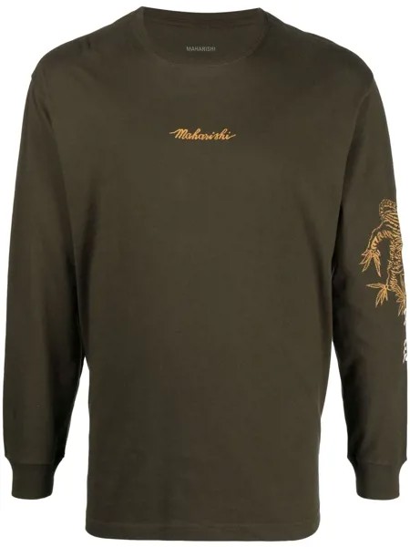 Maharishi топ Heaven's Tiger с длинными рукавами