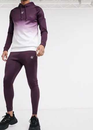 Бордовые джоггеры скинни SikSilk-Красный