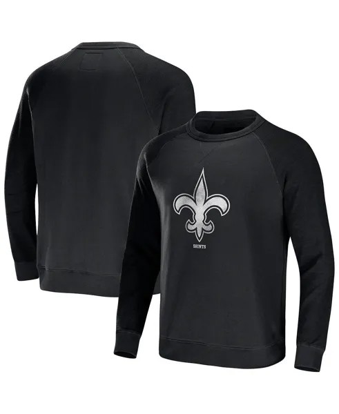 Мужская коллекция nfl x darius rucker by black new orleans saints флисовый пуловер толстовка с регланами Fanatics, черный