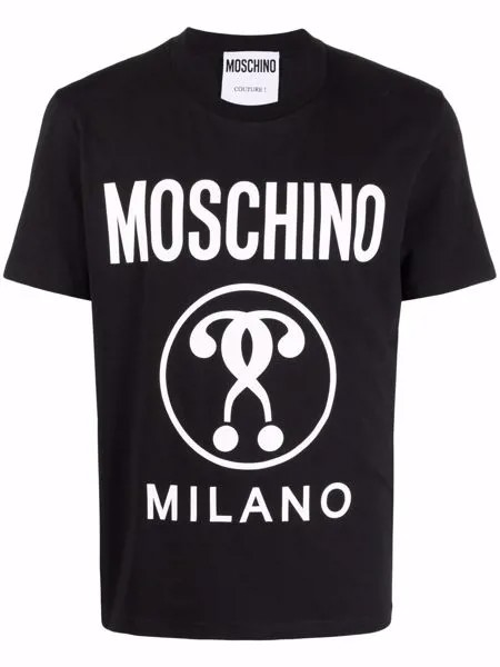 Moschino футболка с принтом Double Question Mark