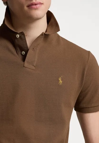 Рубашка поло CUSTOM SLIM FIT MESH POLO SHIRT Ralph Lauren, коричневый