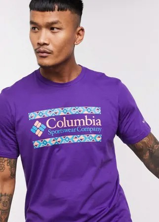 Фиолетовая футболка с принтом Columbia-Фиолетовый
