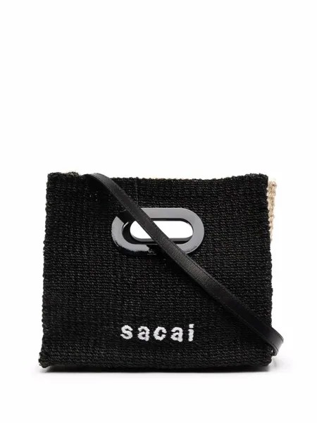 Sacai сумка-шопер с вышитым логотипом