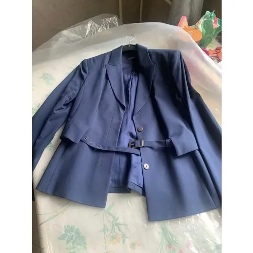 Костюм (пиджак+юбка) Vassa&Co синий, размер 44-46, хорошее состояние