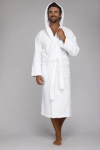 Домашний халат мужской EvaTeks Arctic White белый M