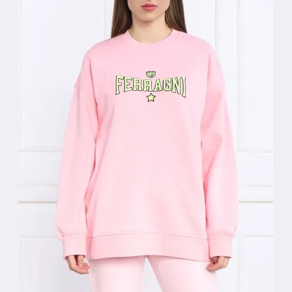 Толстовка свободного кроя Chiara Ferragni, розовый