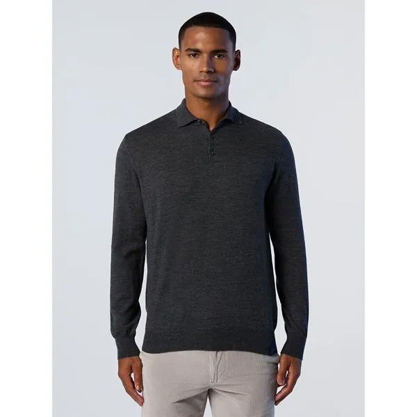 Поло North Sails 12GG Knitwear Long, серый