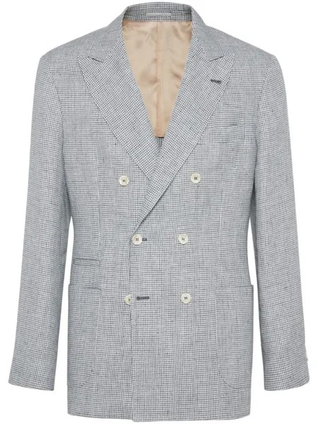 Brunello Cucinelli двубортный пиджак, белый