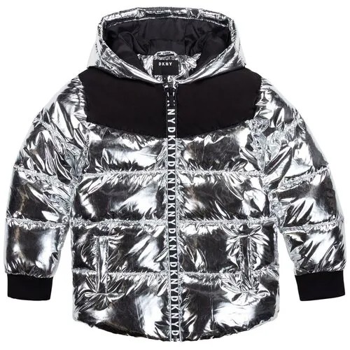 Куртка DKNY, размер 128, серебряный