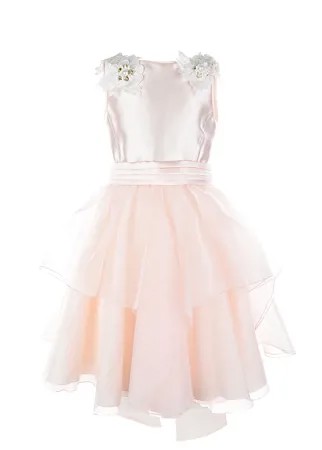 Розовое платье с аппликациями Aletta