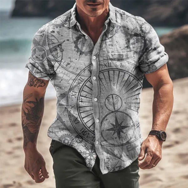 Независимая станция трансграничная мужская модная тенденция гавайская рубашка с короткими рукавами рубашка с 3D цифровой печатью трансграничный горячий стиль