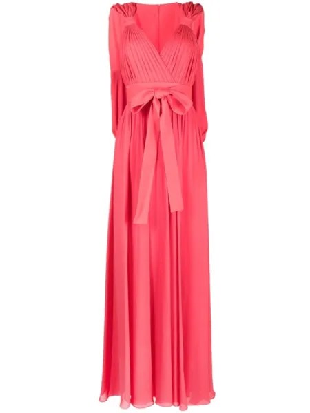 Elie Saab платье с бантом, красный