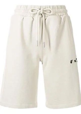 Off-White спортивные шорты с логотипом