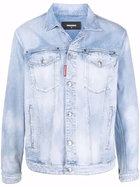 Dsquared2 джинсовая куртка с выбеленным эффектом