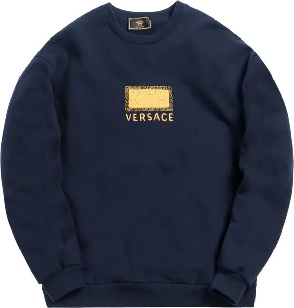 Толстовка Kith x Versace Greek Key Crewneck 'Navy', синий