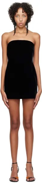 Черное корсетное мини-платье WARDROBE.NYC