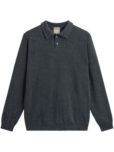 Woolrich кашемировый свитер с воротником-поло, серый