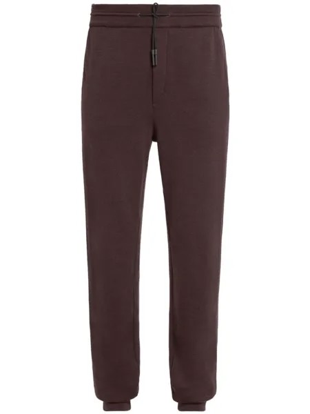 Zegna спортивные брюки с кулиской, коричневый