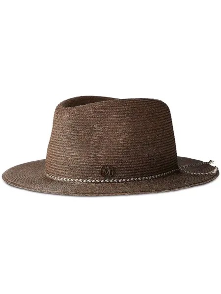 Maison Michel соломенная шляпа-федора André