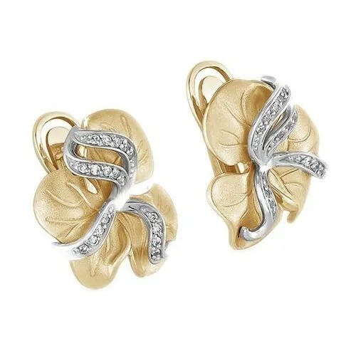 Серьги KABAROVSKY, серебро, 925 проба, фианит