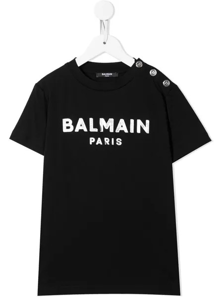 Balmain Kids футболка с логотипом