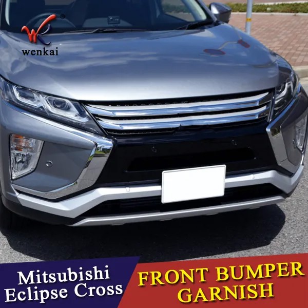 Для Mitsubishi Eclipse Cross 2017 2018 ABS хромированный внешний передний нижний гриль гоночный бампер Защитная Наклейка чехлы