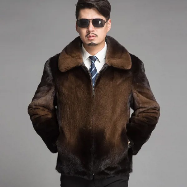 Новое мужское Норковое Пальто, импортное цельное Норковое Пальто из меха норки, меховое пальто из искусственного меха
