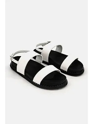 FRENCH CONNECTION Женские черные сандалии на танкетке с круглым носком с шипами и шипами 9