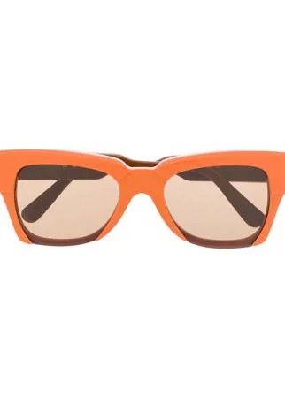 Marni Eyewear солнцезащитные очки в квадратной оправе в стиле колор-блок