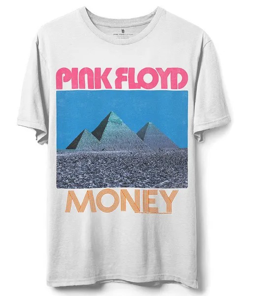 Футболка с короткими рукавами Junk Food Pink Floyd Money с рисунком, белый