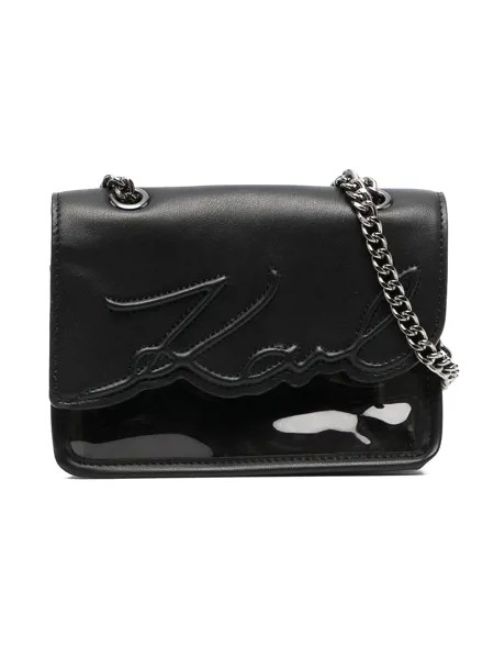 Karl Lagerfeld Kids глянцевая сумка на плечо с логотипом