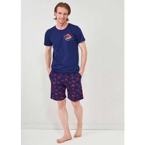 Пижама  Relax Mode, размер 46, красный, синий