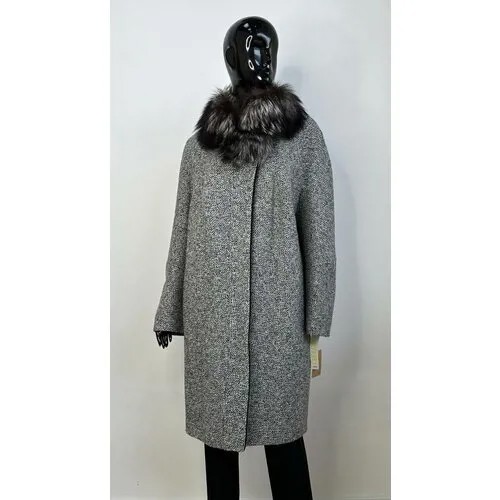 Зимнее пальто женское. Зимнее пальто. Зимнее пальто с натуральным мехом. Размер 54