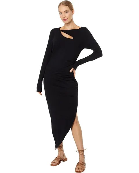 Платье SUNDRY Drape Cutout, черный
