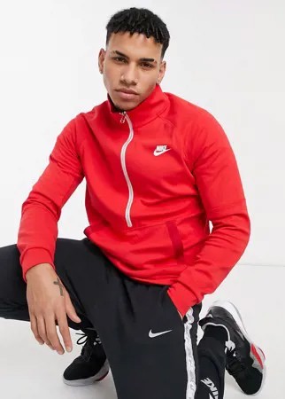 Красный свитшот с молнией до середины Nike Modern Essentials