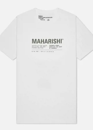 Мужская футболка maharishi Maha Miltype 21, цвет белый, размер XL