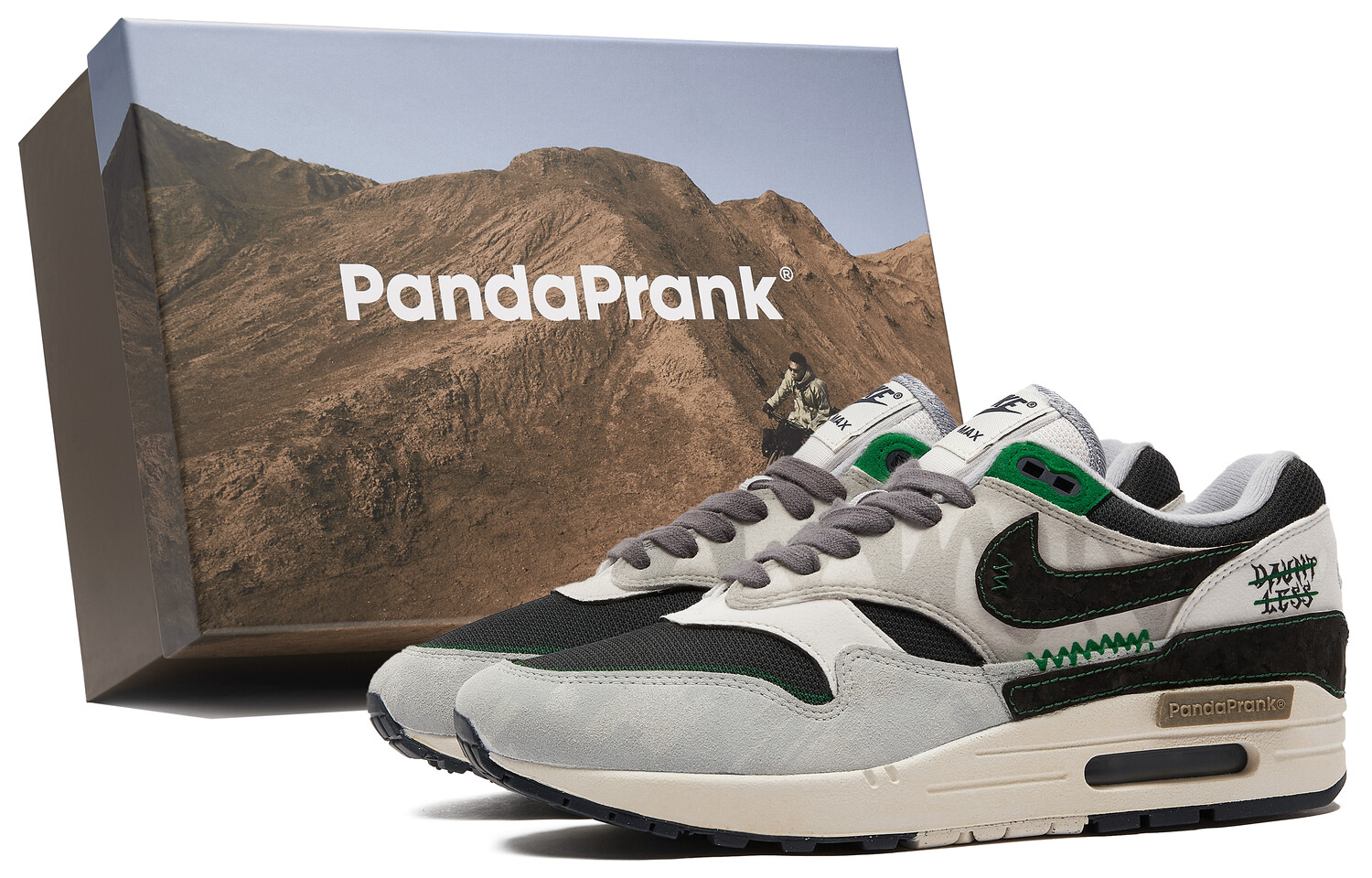 Кроссовки Nike Air Max 1 Lifestyle Shoes Men Low-top Green/Black, зеленый