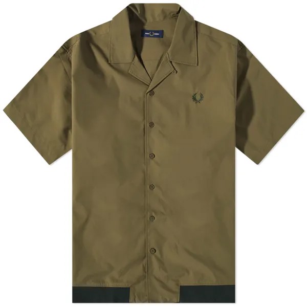 Рубашка Fred Perry Ribbed Hem Vacation, хаки