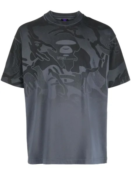 Футболка с эффектом градиента AAPE BY *A BATHING APE, серый